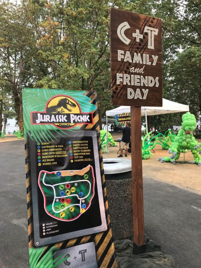Jurassic park dinosaur company picnic theme idea seattle