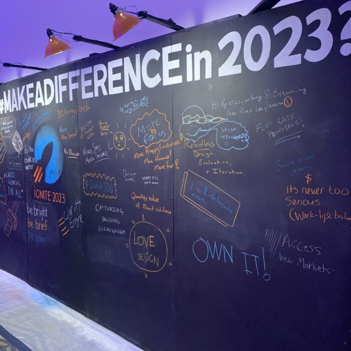 Seattle sales kickoff event program design inspiration wall