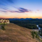 Suncadia Resort Exterior Sunset Group Destination Lodge Washington State