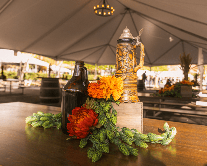 oktoberfest table decor beer garden seattle corporate event planning redmond washington