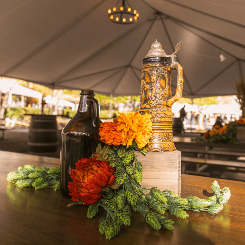 oktoberfest table decor beer garden seattle corporate event planning redmond washington