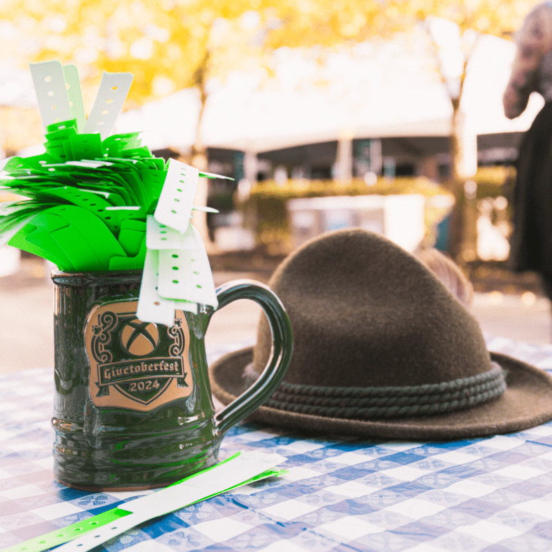 givetoberfest charitable fundraising event design oktoberfest redmond registration table