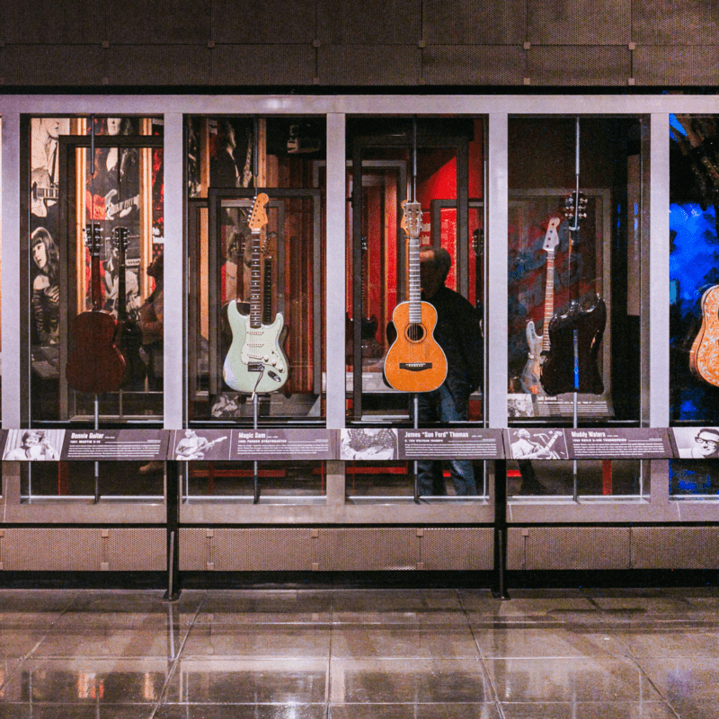 Mopop Museum Exhibit Seattle Event Planning DMC Guitars