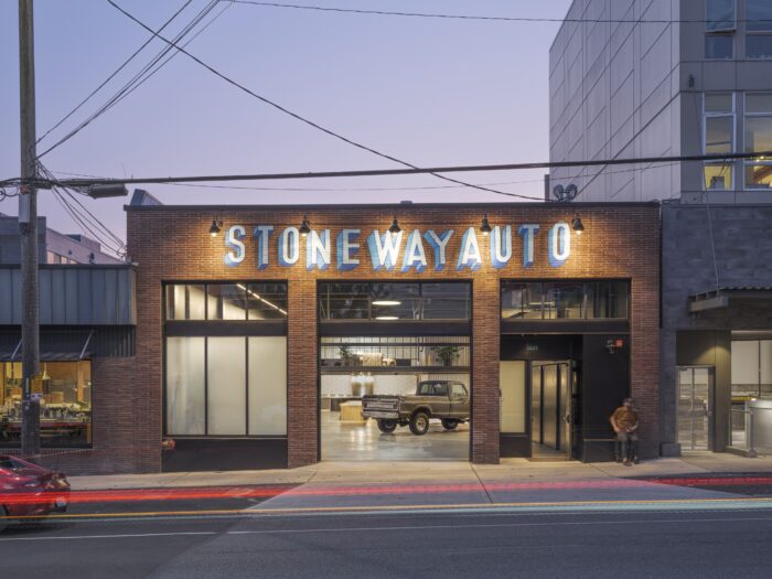 Seattle Venue Stone Way Auto Brick Exterior Wallingford