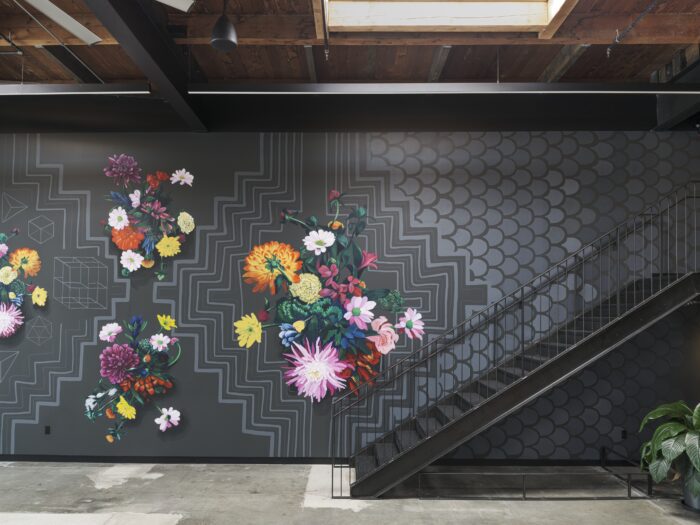 Stone Way Auto Floral Wall Seattle Event Venue